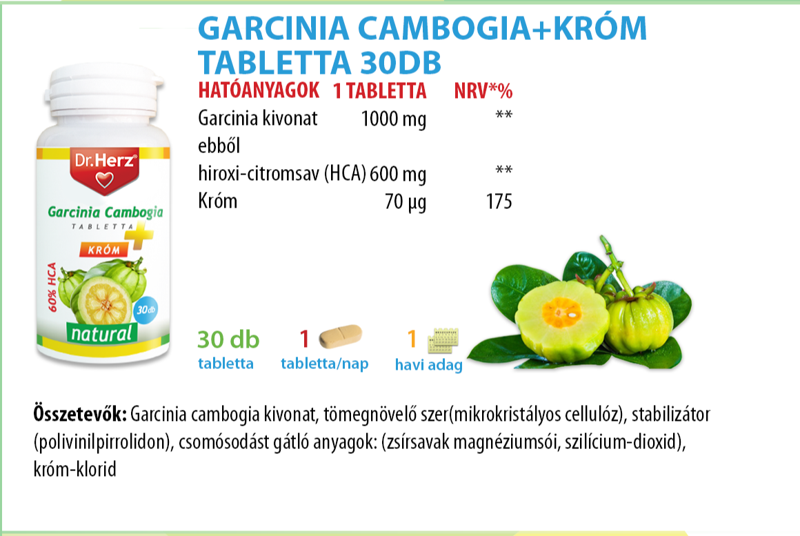 garcinia cambogia tabletta fogyókúrás étrend házhozszállítás